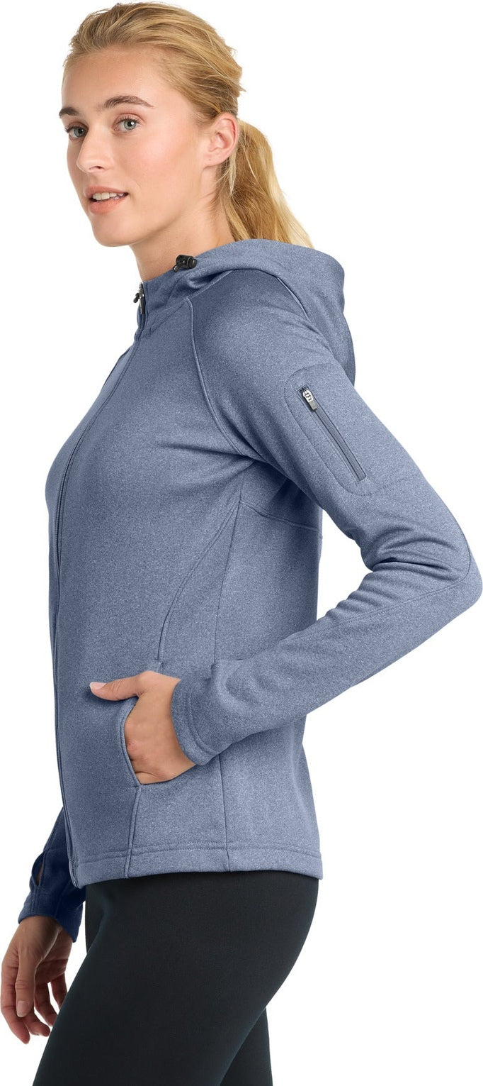 Grey Heather Sport-Tek Women's Tech Fleece Full-Zip Hooded Jacket. L248