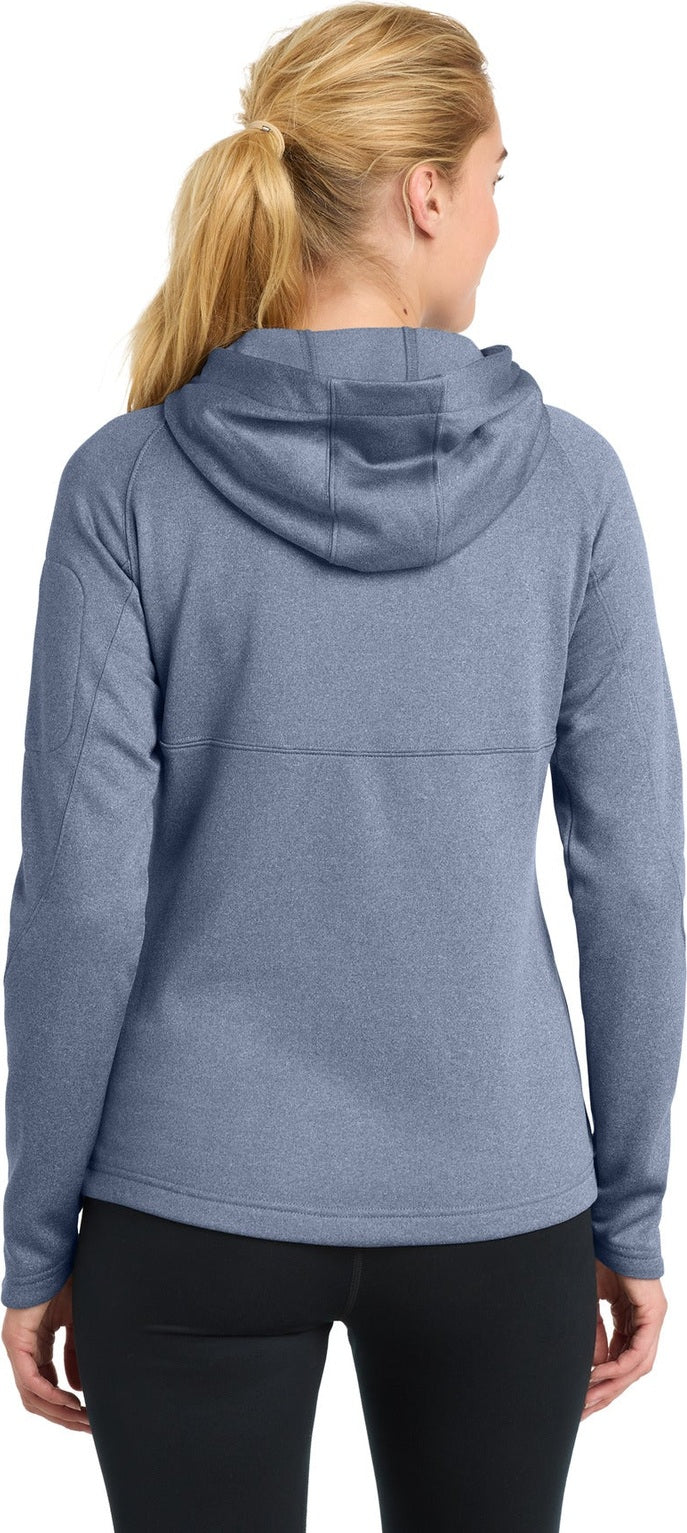Grey Heather Sport-Tek Women's Tech Fleece Full-Zip Hooded Jacket. L248