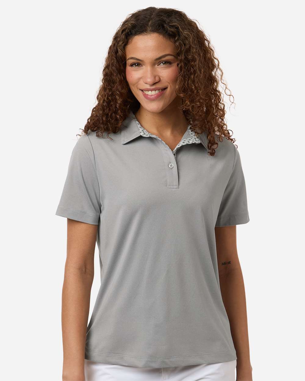 Grey Heather Women's Ella Polo - SW2001L plain