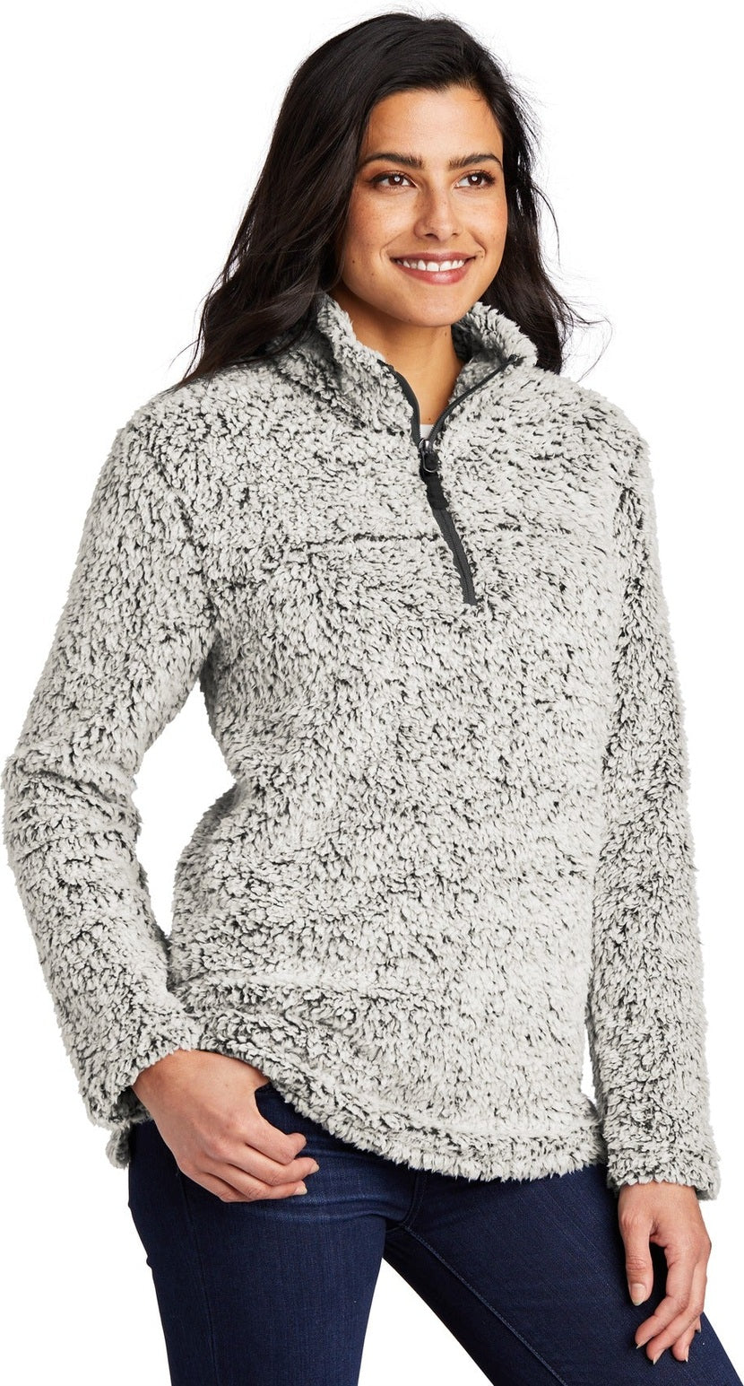 Grey Hthr Port Authority Women's Cozy 1/4-Zip Fleece L130