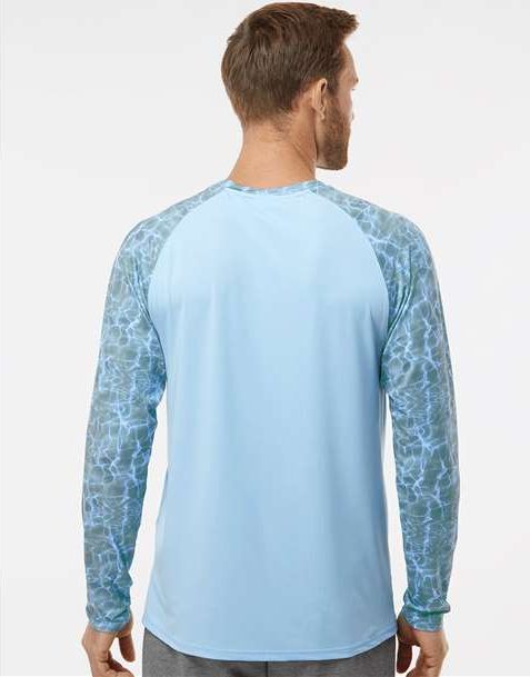 Grey Mist Water Panama Colorblocked Long Sleeve T-Shirt - 231