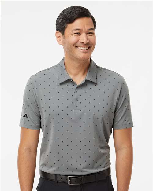 Grey Three/ Black Pine Tree Polo - A574