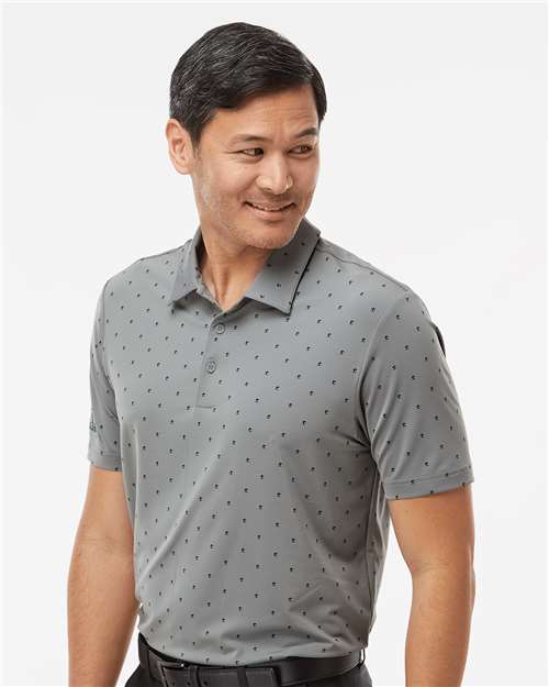 Grey Three/ Black Pine Tree Polo - A574