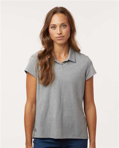 Grey Three Melange Women&#39;s Blend Polo - A690