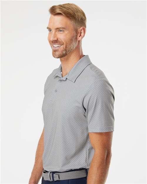 Grey Three/ Team Royal/ Navy Diamond Dot Print Polo - A498