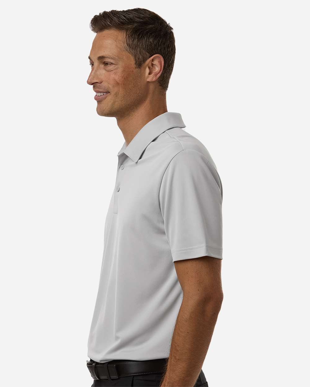 Grey Two Men's Performance 3-Stripes Climacool Polo - A719 plain