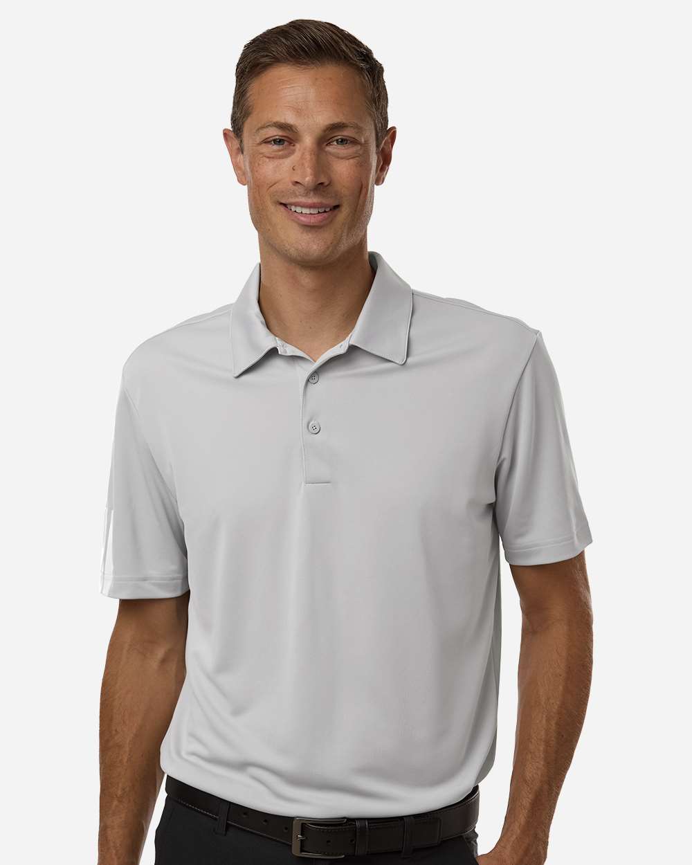 Grey Two Men's Performance 3-Stripes Climacool Polo - A719