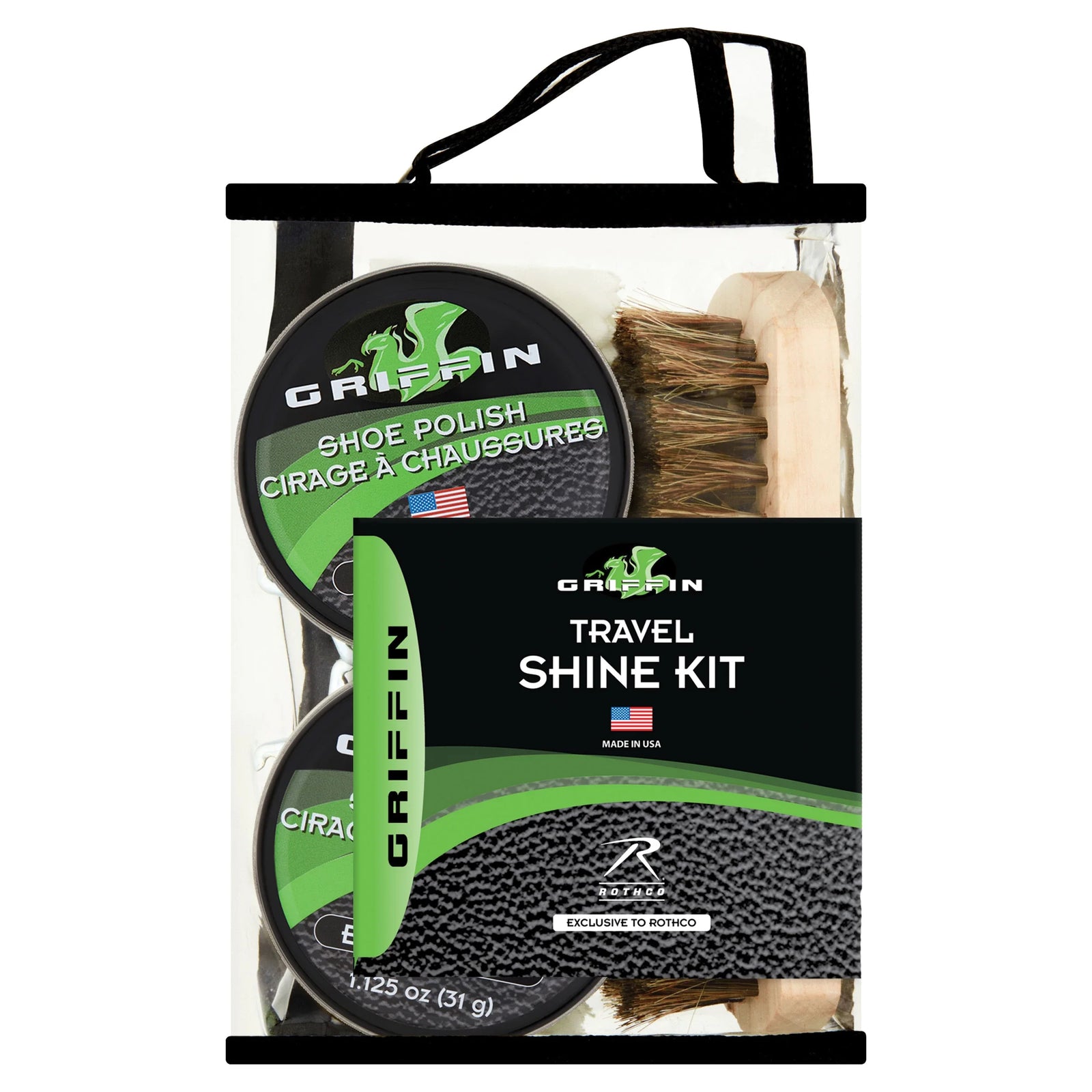 Griffin Travel Shoe Shine Kit - Black