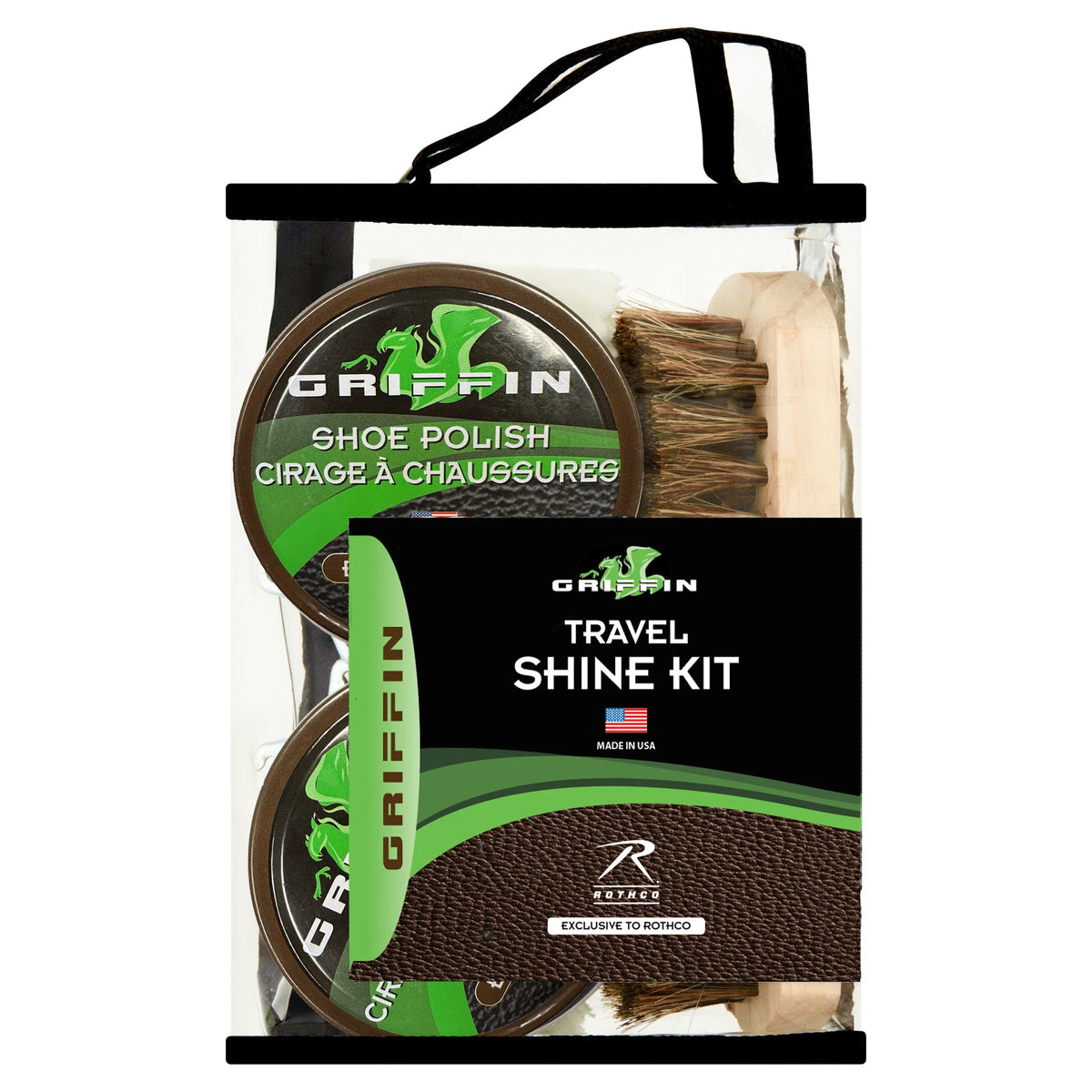 Griffin Travel Shoe Shine Kit - Brown