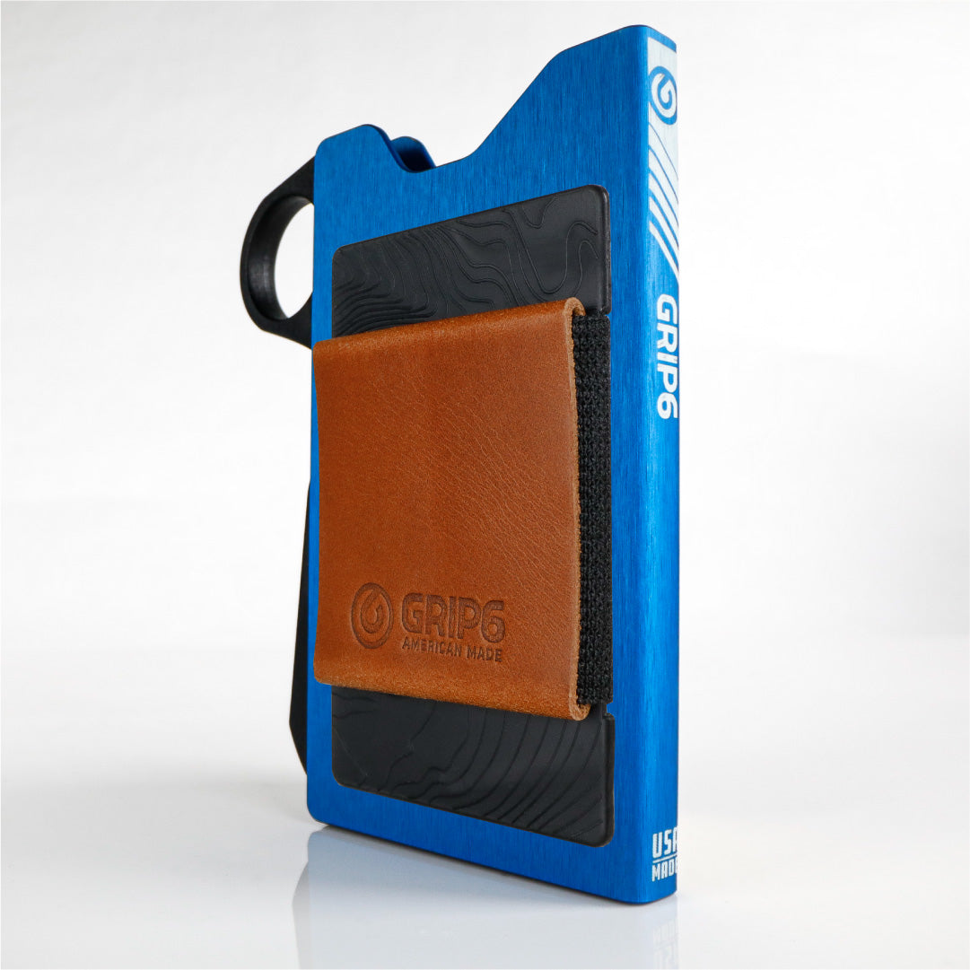 Grip6 Wallet Builder - Deep Blue $99 / Loop / Brown Money Band $19.99