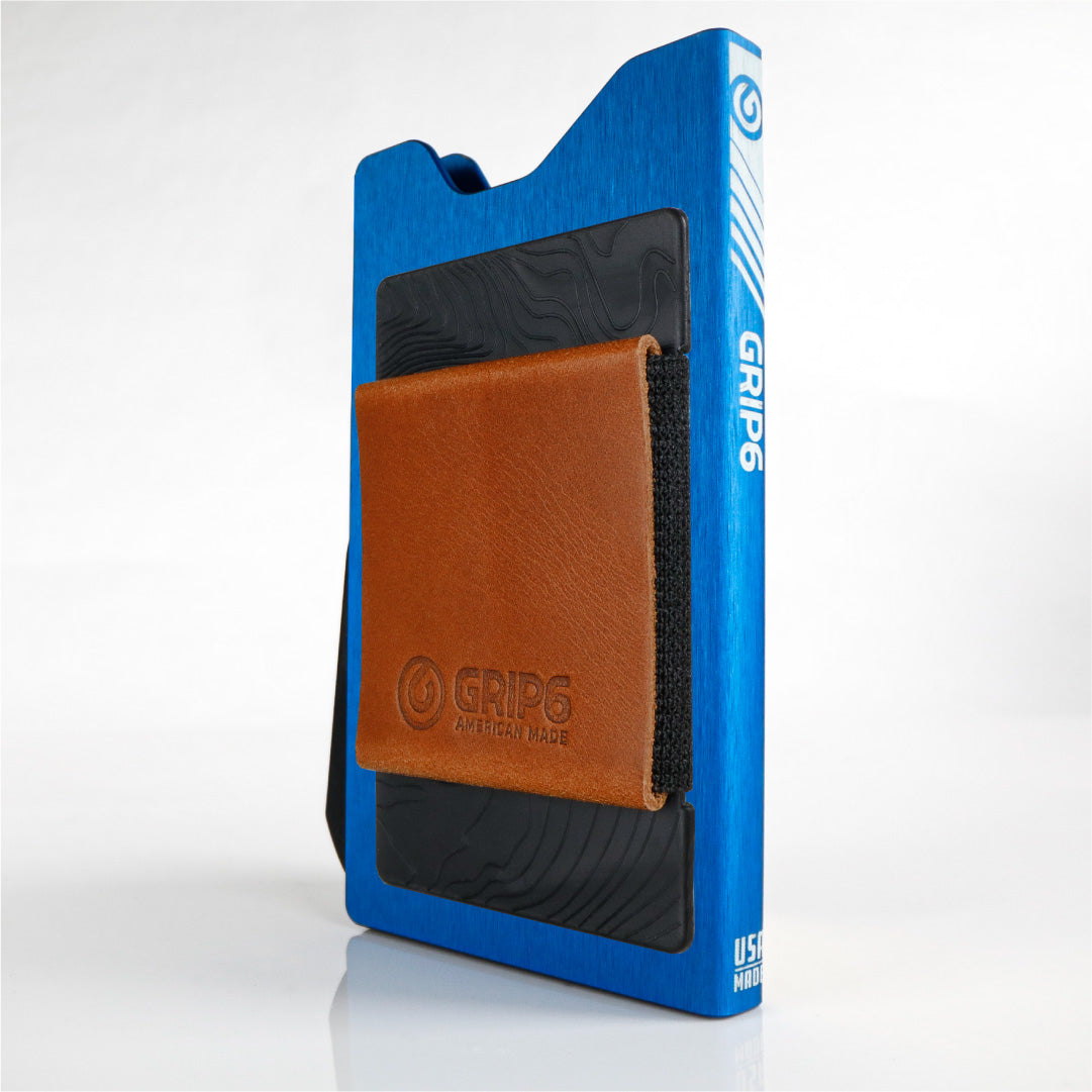 Grip6 Wallet Builder - Deep Blue $99 / no Loop / Brown Money Band $19.99