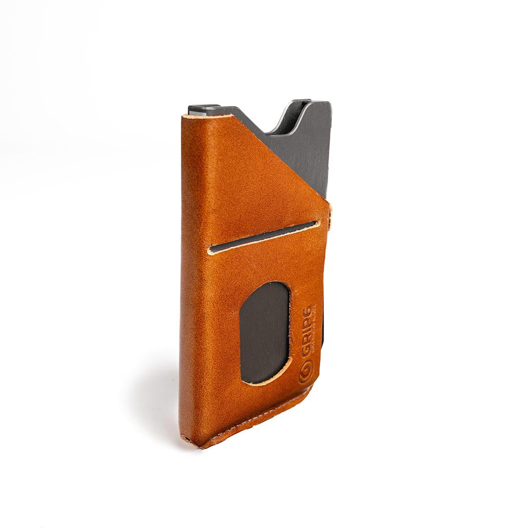 Grip6 Wallet Builder - Gunmetal $99 / no Loop / Brown Leather $29.99