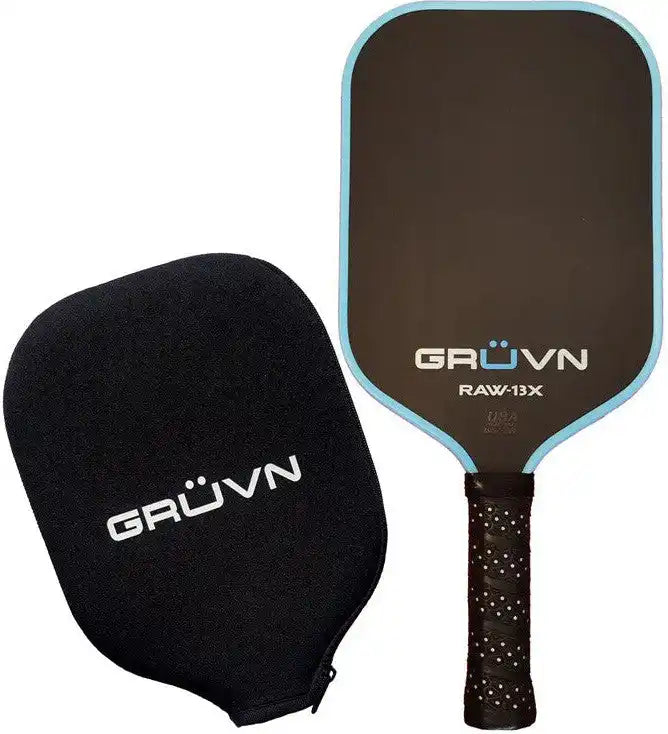 Gruvn Raw-13x Raw Carbon Fiber Pickleball Paddle - Ice Blue