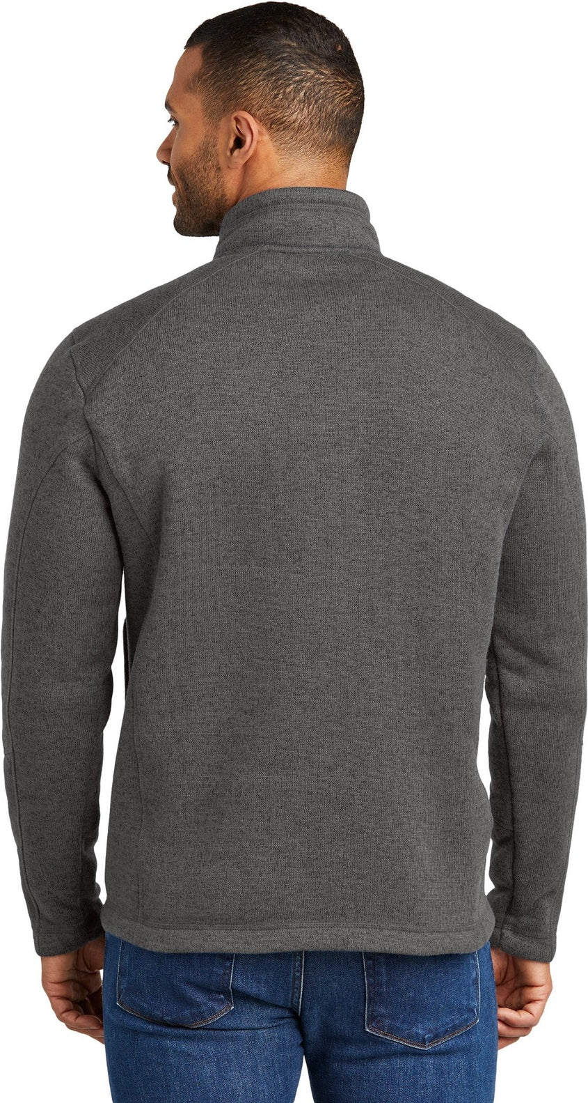 GrySmkHthr Port Authority Arc Sweater Fleece 1/4-Zip F426