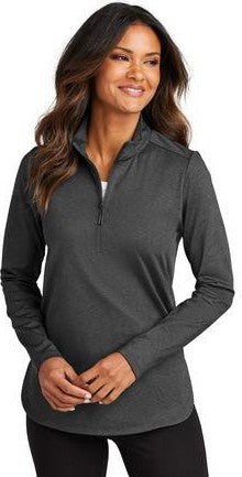 GryStlHthr Port Authority Women's C-FREE Double Knit 1/4-Zip LK880