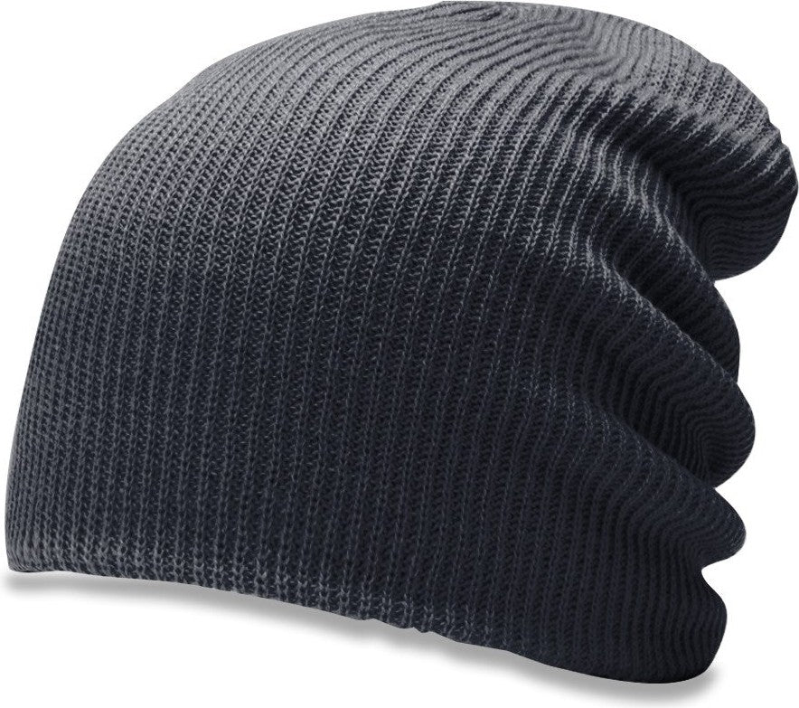 Gun Metal Super Slouch Knit Beanie