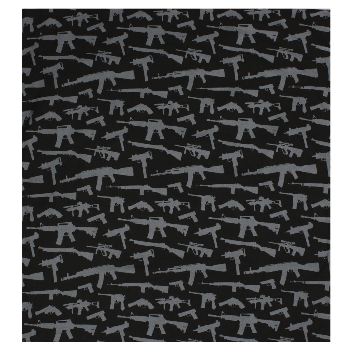 Gun Pattern Bandana - Black