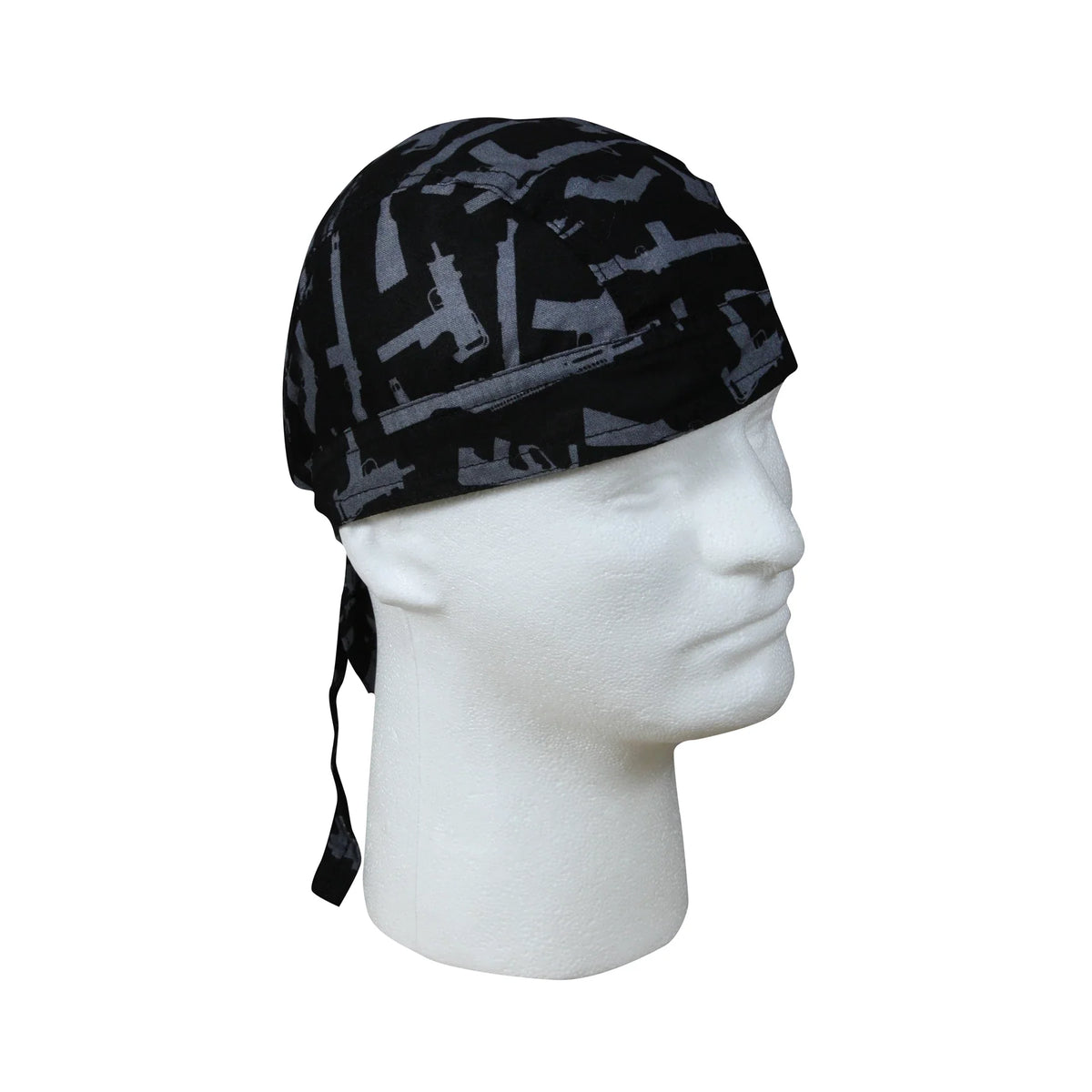 Gun Pattern Headwrap - Black / Silver