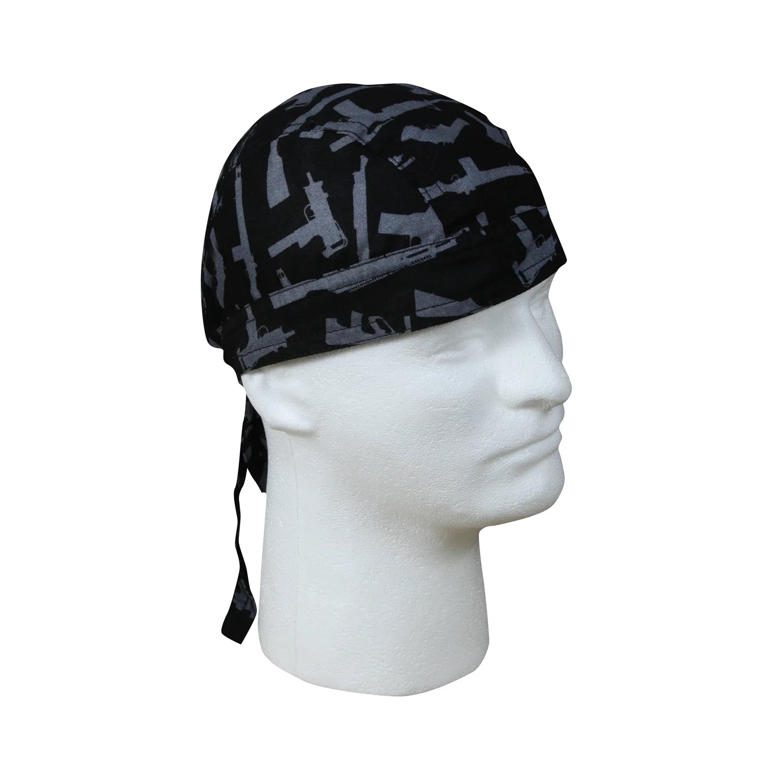 Gun Pattern Headwrap - Black / Silver