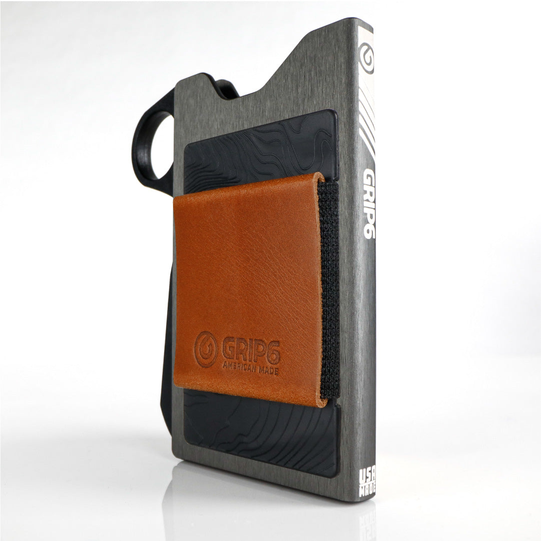 Gunmetal Grip6 Wallet - Loop / Brown Money Band