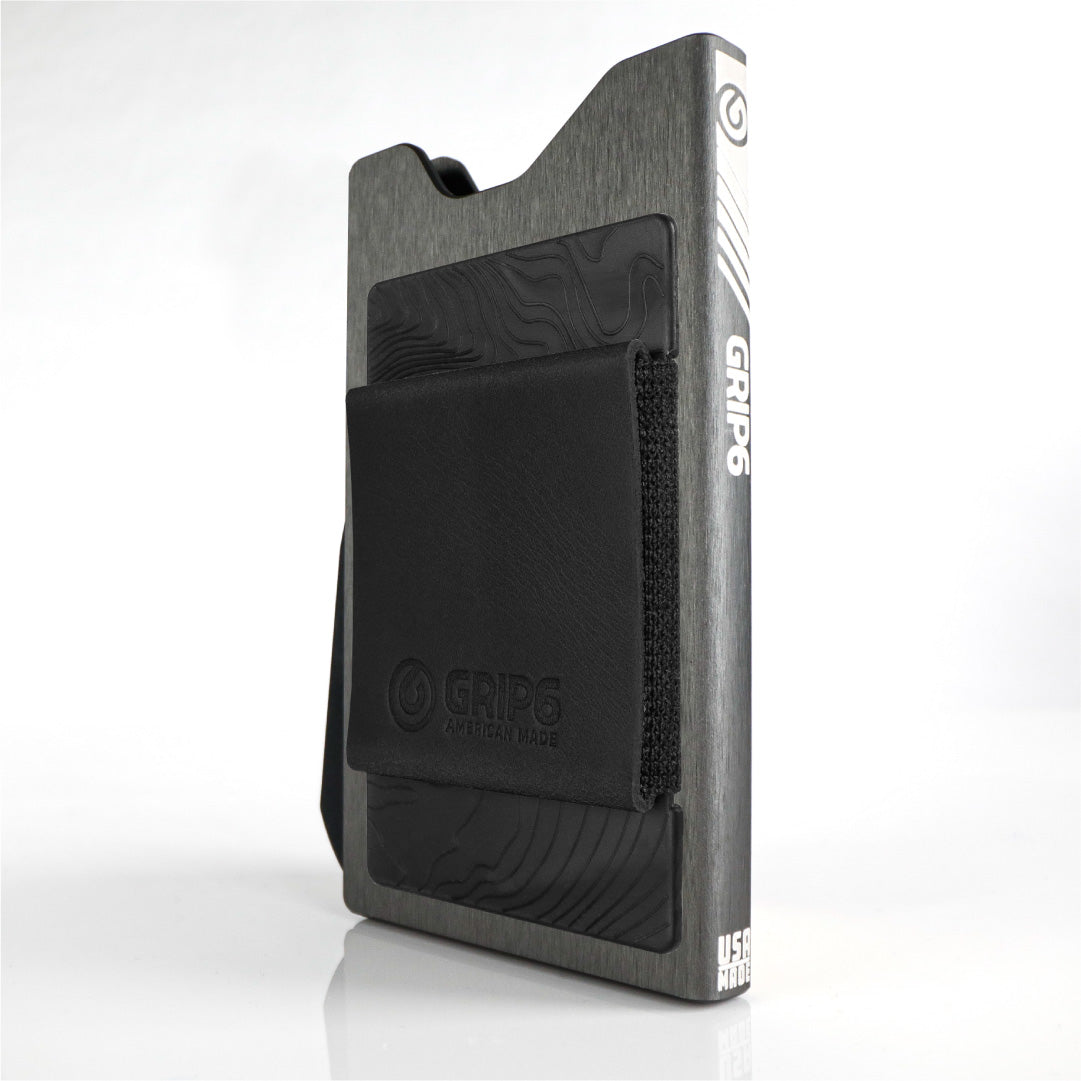 Gunmetal Grip6 Wallet - no Loop / Black Money Band