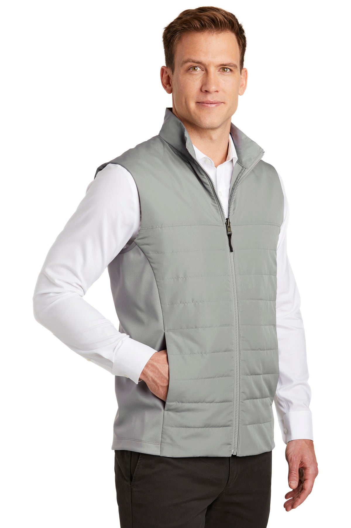 Gusty Grey Port Authority Collective Insulated Vest. J903