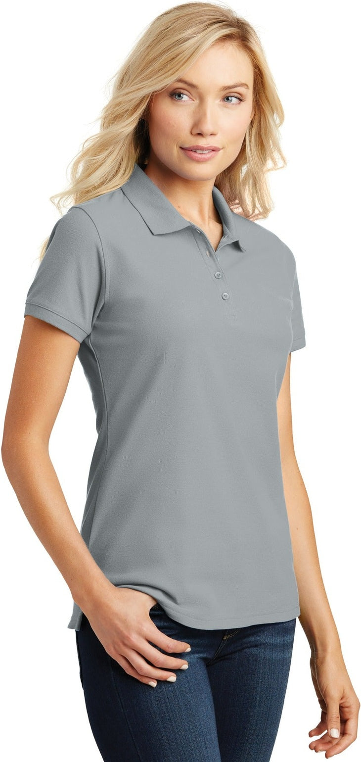 Gusty Grey Port Authority Women's Core Classic Pique Polo. L100