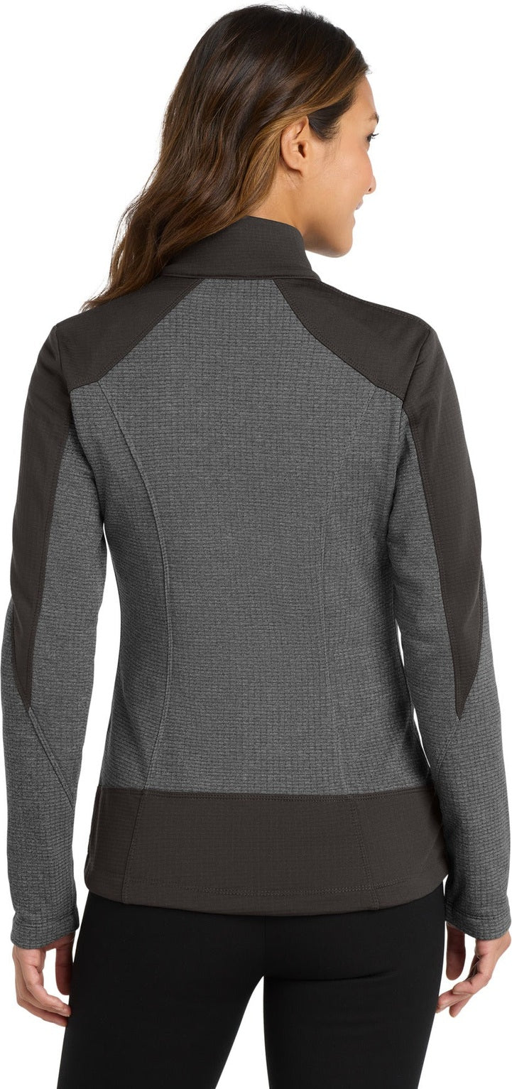 Gy Smk H/Gy Sm Port Authority Women's Grid Fleece Jacket. L239