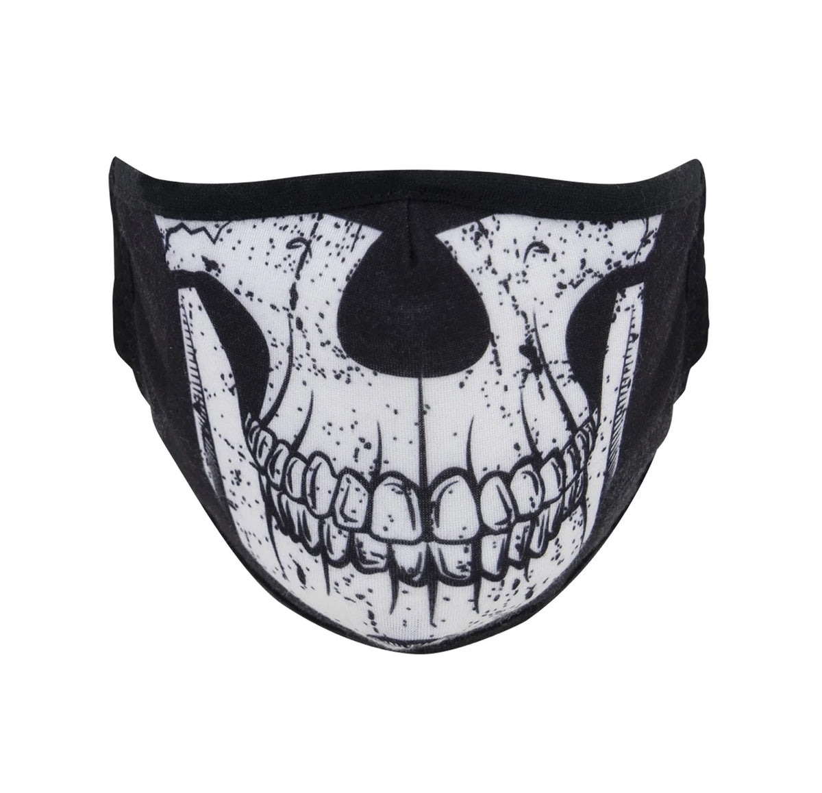 Half Skull Reusable 3-layer Polyester Face Mask - s / m