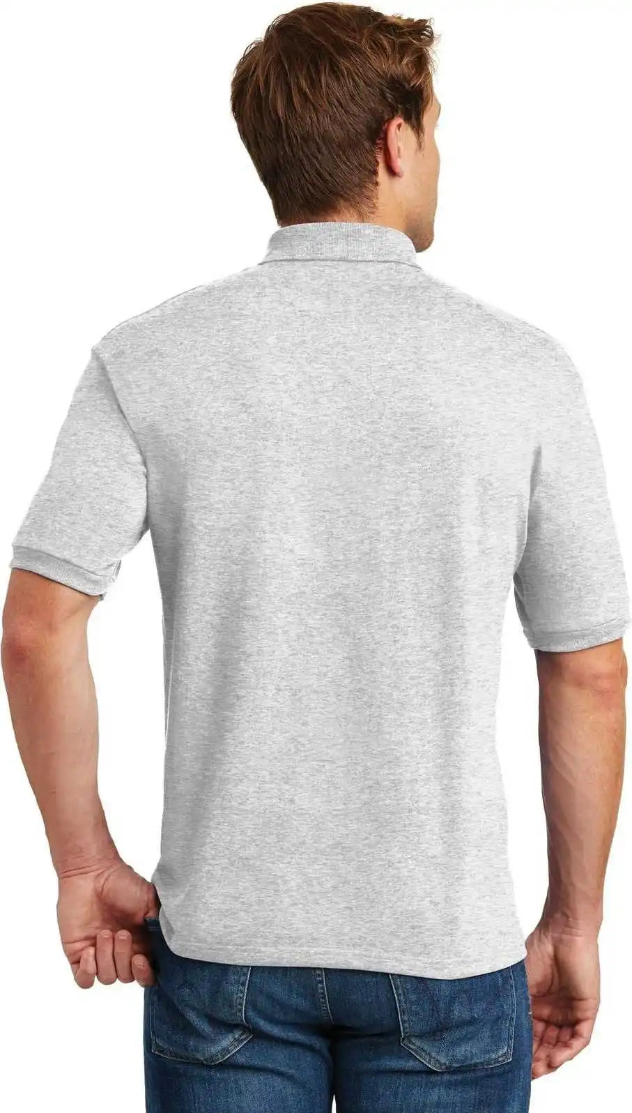 Hanes 054x Ecosmart 5.2-ounce Jersey Knit Sport Shirt - Ash