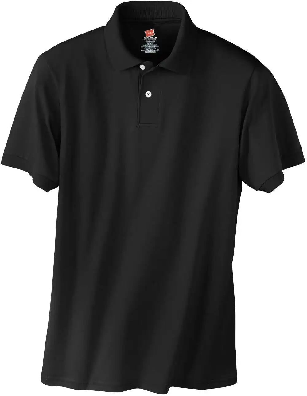 Hanes 054x Ecosmart 5.2 Ounce Jersey Knit Sport Shirt Black