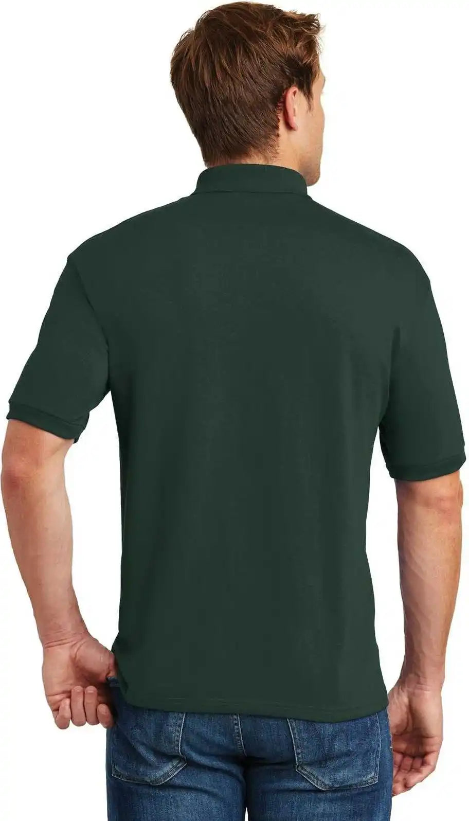 Hanes 054x Ecosmart 5.2 Ounce Jersey Knit Sport Shirt Deep Forest