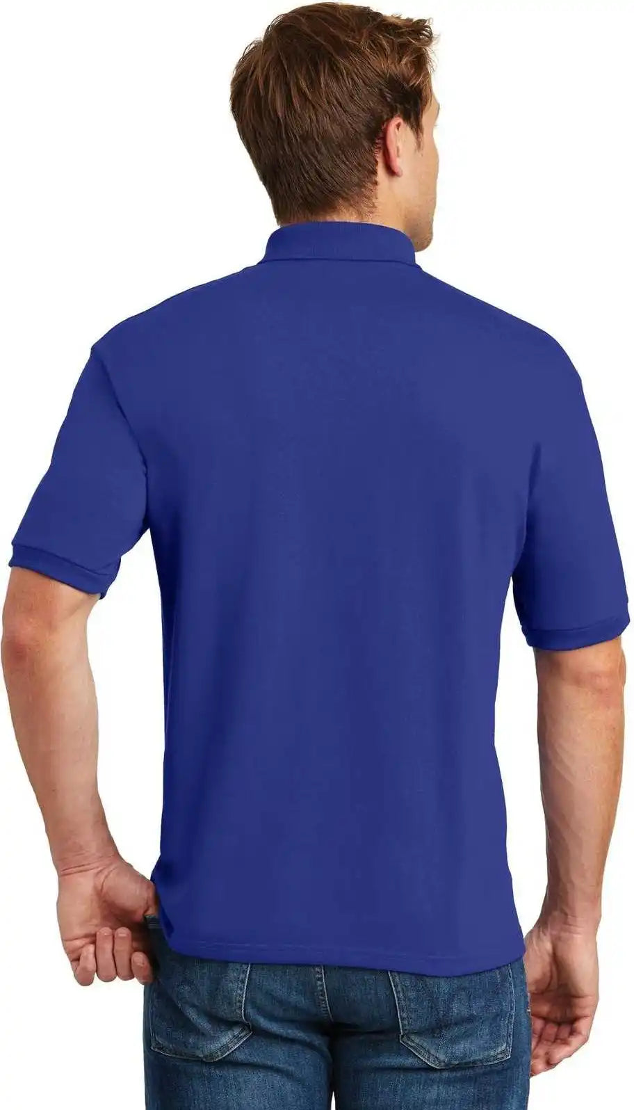 Hanes 054x Ecosmart 5.2 Ounce Jersey Knit Sport Shirt Deep Royal