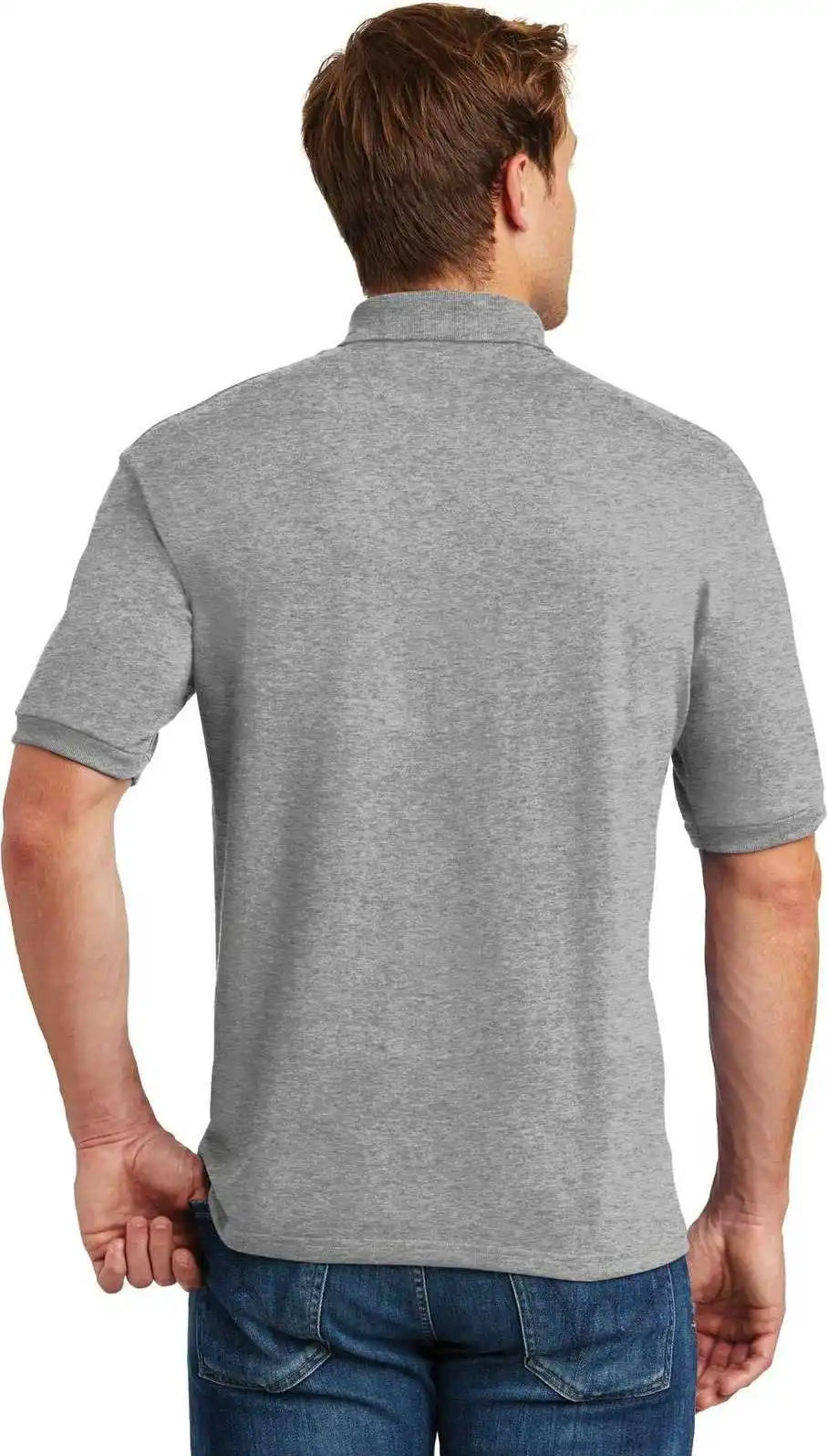 Hanes 054x Ecosmart 5.2 Ounce Jersey Knit Sport Shirt Light Steel