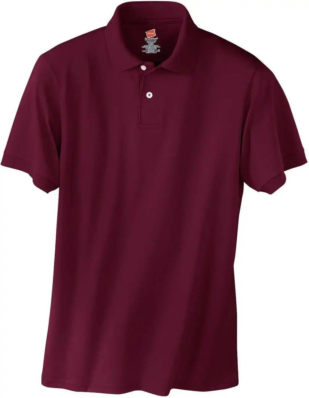Hanes 054x Ecosmart 5.2 Ounce Jersey Knit Sport Shirt Maroon