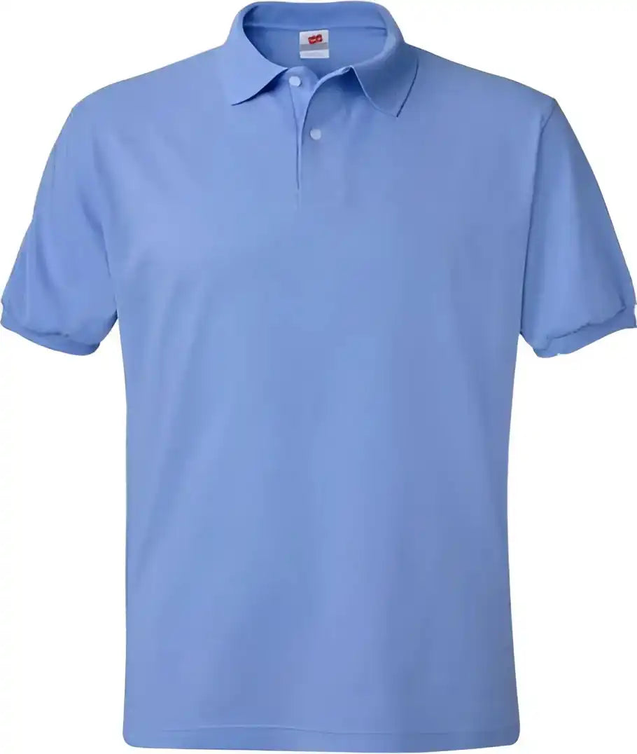 Hanes 054x Ecosmart Jersey Polo Carolina Blue