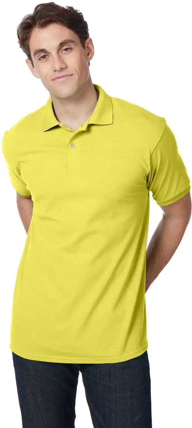 Hanes 054x Ecosmart Jersey Polo - Yellow