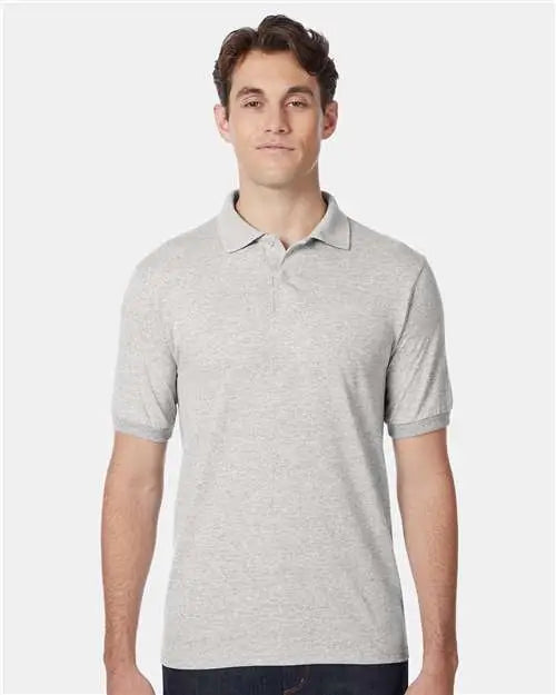 Hanes 054x Ecosmart® Jersey Polo - Ash