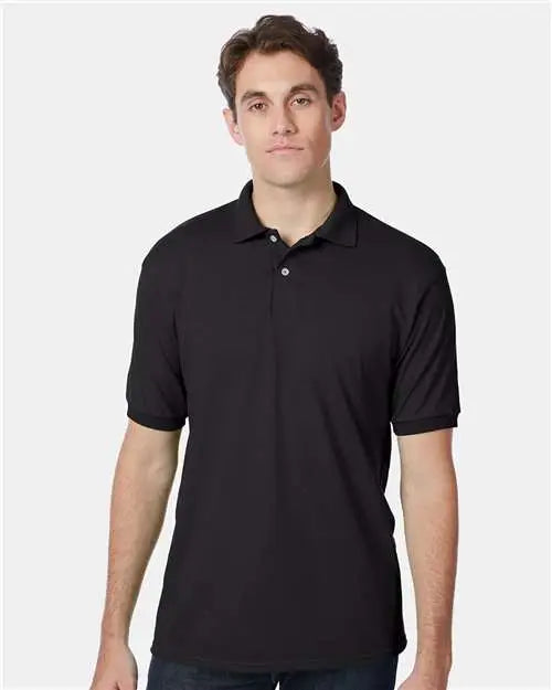 Hanes 054x Ecosmart® Jersey Polo - Black