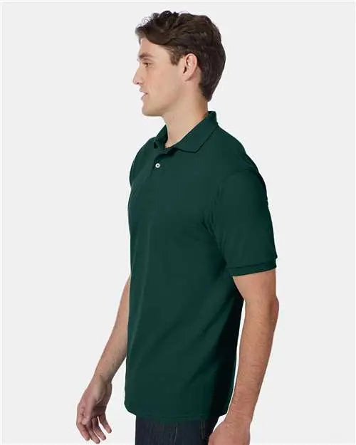 Hanes 054x Ecosmart® Jersey Polo - Deep Forest