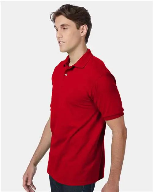 Hanes 054x Ecosmart® Jersey Polo - Deep Red