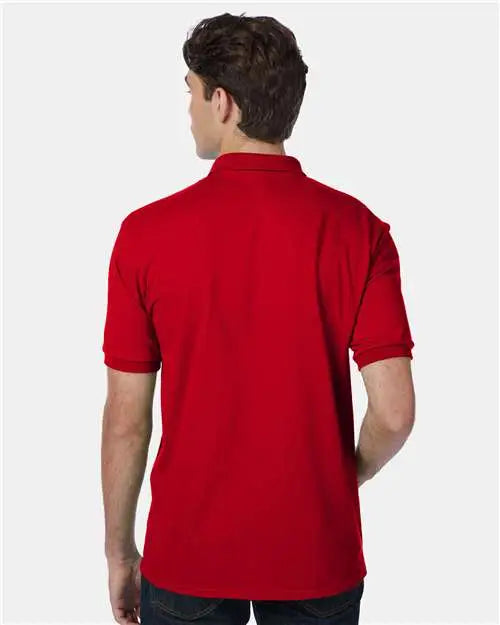 Hanes 054x Ecosmart® Jersey Polo - Deep Red