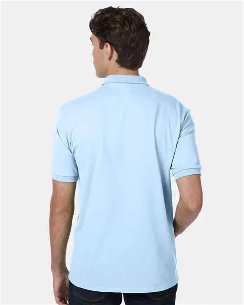 Hanes 054x Ecosmart® Jersey Polo - Light Blue