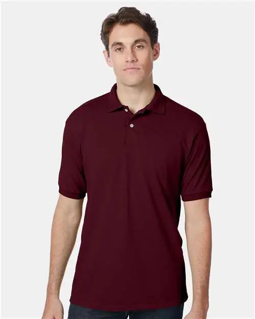 Hanes 054x Ecosmart® Jersey Polo - Maroon