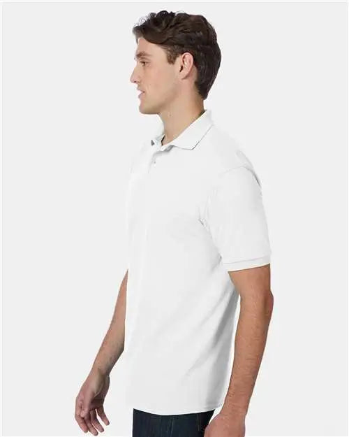 Hanes 054x Ecosmart® Jersey Polo - White