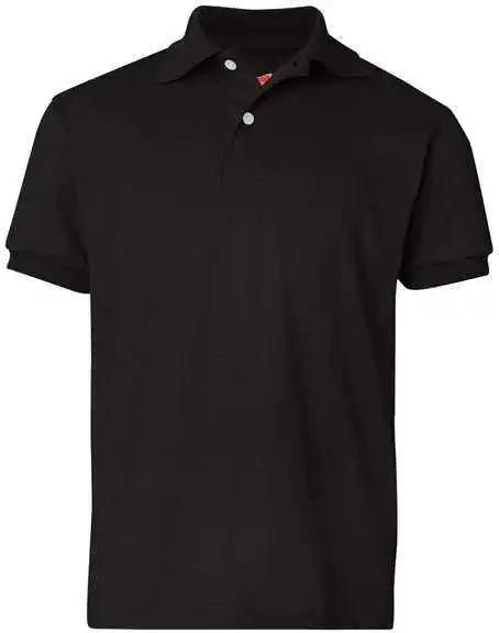 Hanes 054y Youth Ecosmart Jersey Polo - Black
