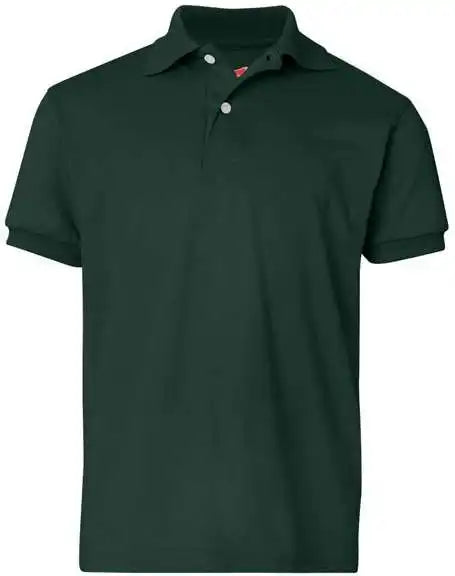 Hanes 054y Youth Ecosmart Jersey Polo - Deep Forest