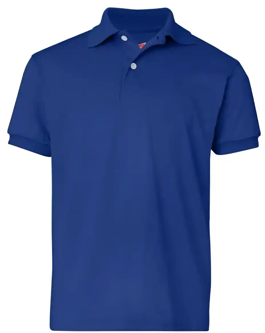 Hanes 054y Youth Ecosmart Jersey Polo Deep Royal