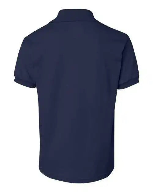 Hanes 054y Youth Ecosmart Jersey Polo - Navy