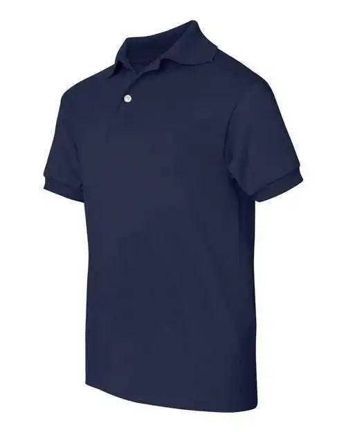 Hanes 054y Youth Ecosmart Jersey Polo - Navy